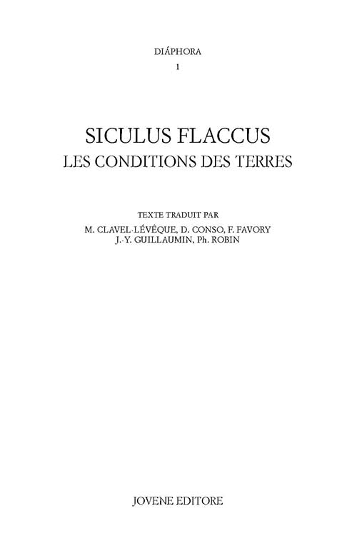 Siculus Flaccus, Les conditions des terres.