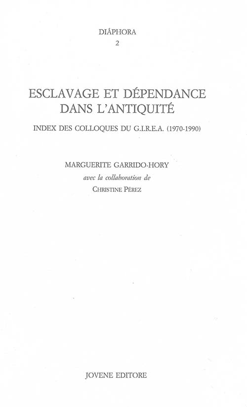 Esclavage et dépendance dans l'antiquité.