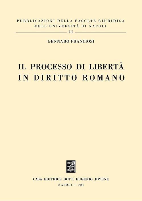 Il processo di libertà in diritto romano.