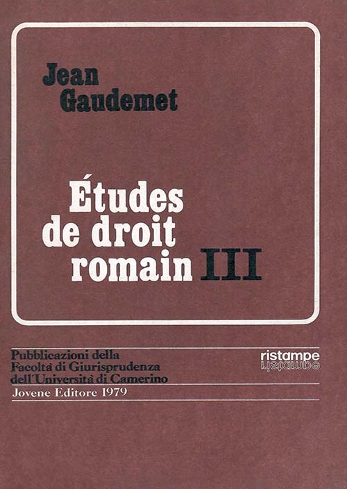Études de droit romain.