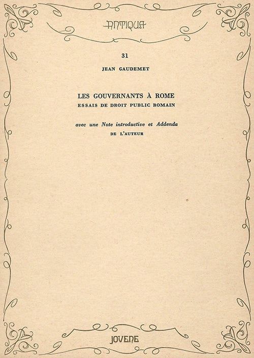 Les gouvernants à Rome.