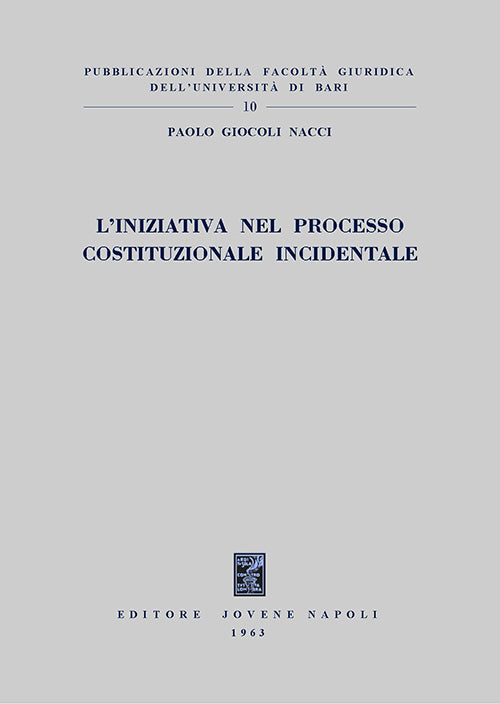 L'iniziativa nel processo costituzionale incidentale.