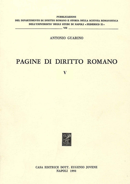 Pagine di diritto romano. V.