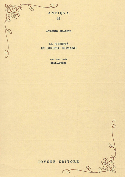 La società in diritto romano.