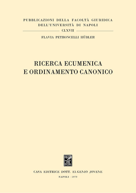 Ricerca ecumenica e ordinamento canonico.