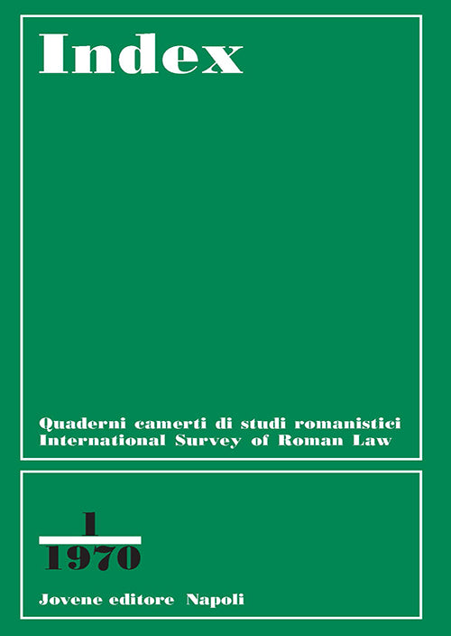 INDEX - International Survey of Roman Law - Vol. 1/1970