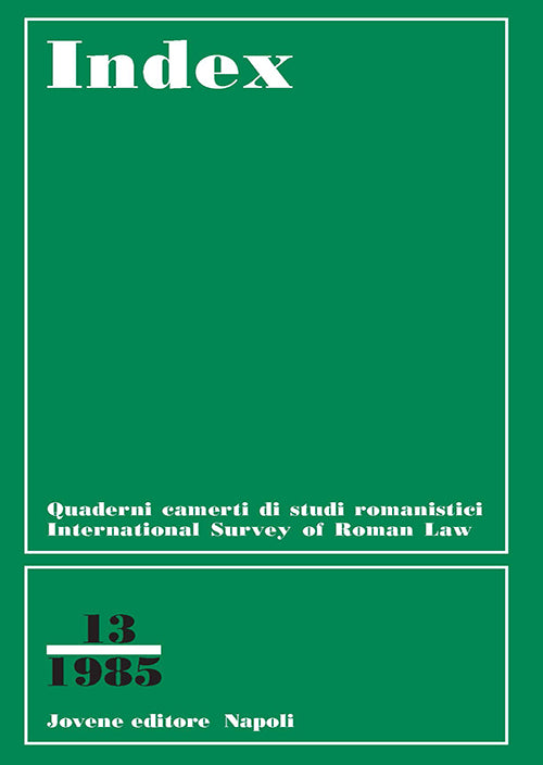 INDEX - International Survey of Roman Law - Vol. 13/1985