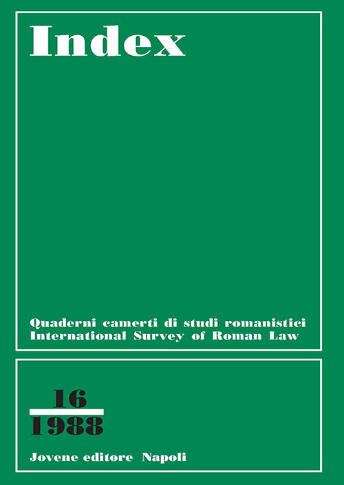 INDEX - International Survey of Roman Law - Vol. 16/1988