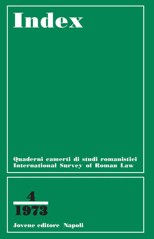 INDEX - International Survey of Roman Law - Vol. 4/1973