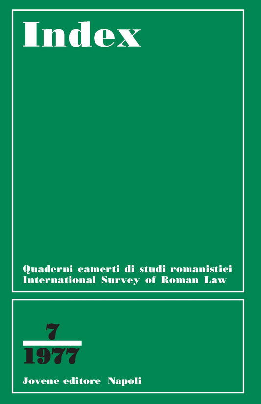 INDEX - International Survey of Roman Law - Vol. 7/1977