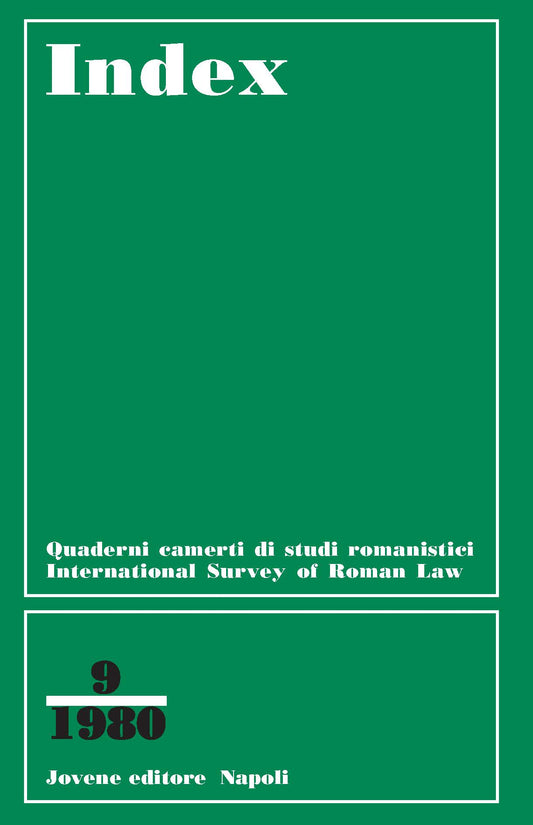 INDEX - International Survey of Roman Law - Vol. 9/1980