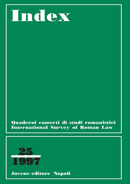 INDEX - International Survey of Roman Law - Vol. 25/1997