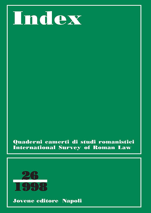 INDEX - International Survey of Roman Law - Vol. 26/1998