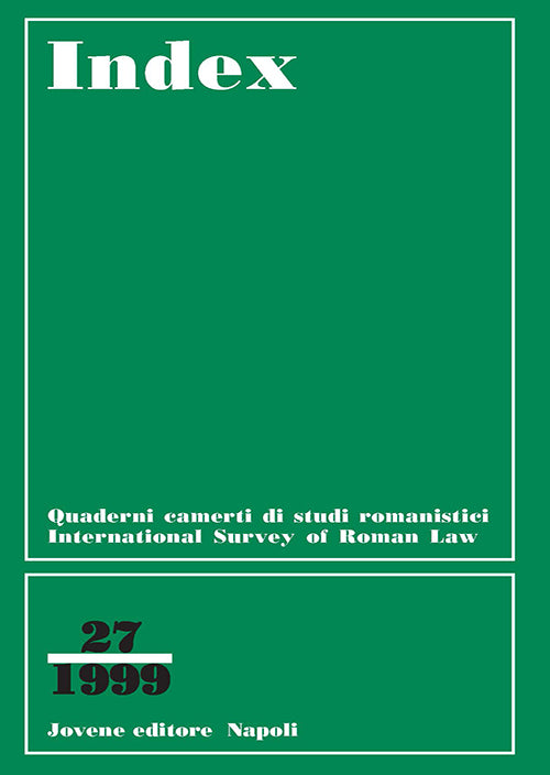 INDEX - International Survey of Roman Law - Vol. 27/1999