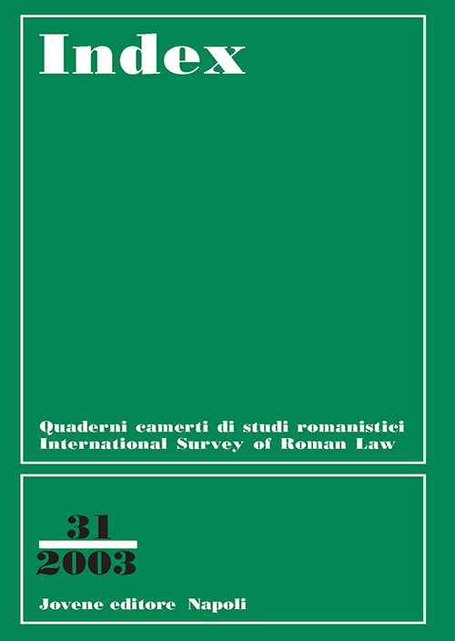 INDEX - International Survey of Roman Law - Vol. 31/2003