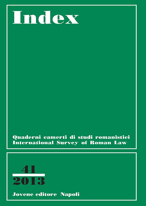 INDEX - International Survey of Roman Law - Vol. 41/2013