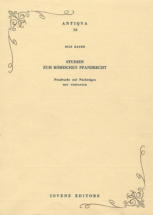 Studien zum römischen Pfandrecht.