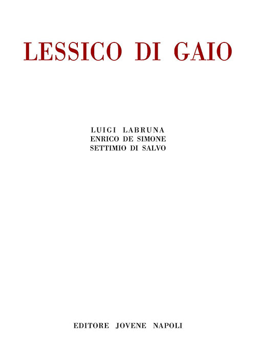 Lessico di Gaio.