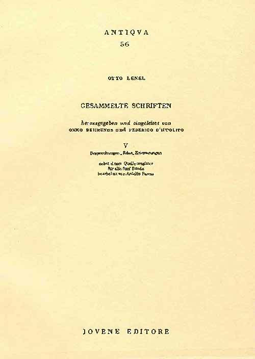 Gesammelte Schriften (Besprechungen, Reden, Erinnerungen) (vol. V).