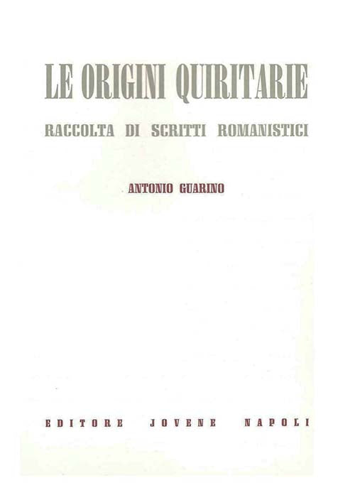 Le origini quiritarie