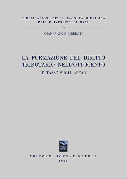La formazione del diritto tributario nell'Ottocento.