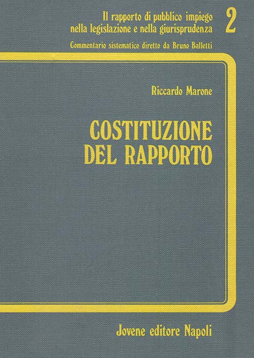 Costituzione del rapporto.