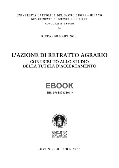 L’azione di retratto agrario - EBOOK