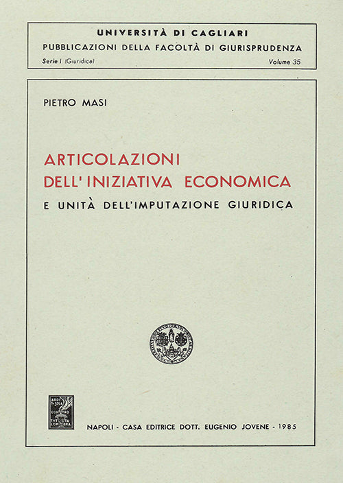 Articolazioni dell'iniziativa economica e unità dell'imputazione giuridica.