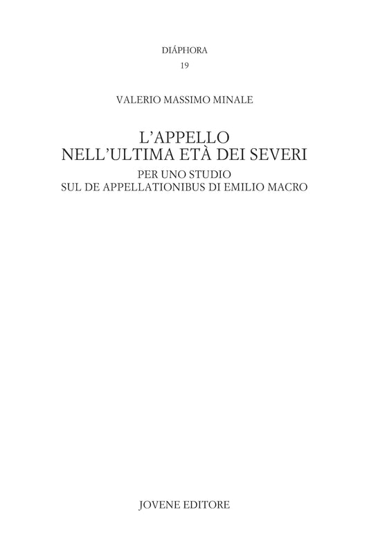 L’appello nell’ultima età dei Severi.