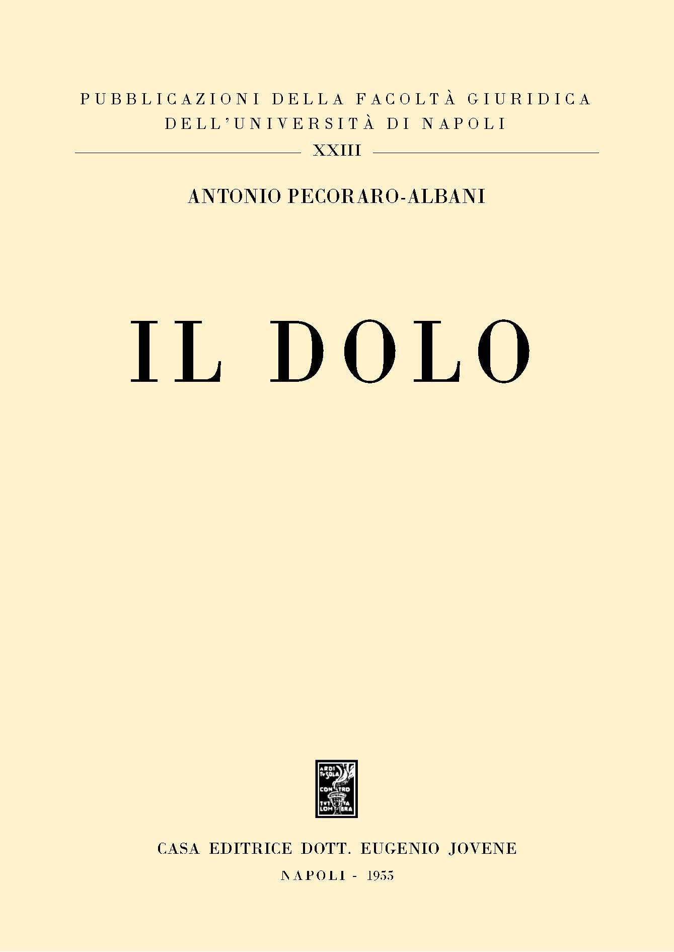 Il dolo.