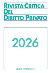 RIVISTA CRITICA DEL DIRITTO PRIVATO 2026