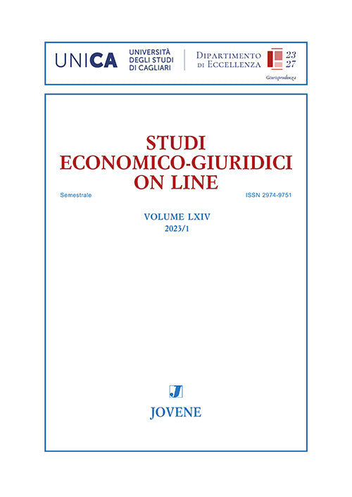 STUDI ECONOMICO-GIURIDICI ON LINE 2023/1