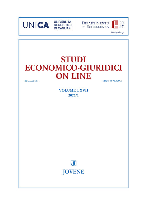 STUDI ECONOMICO-GIURIDICI ON LINE 2026/1