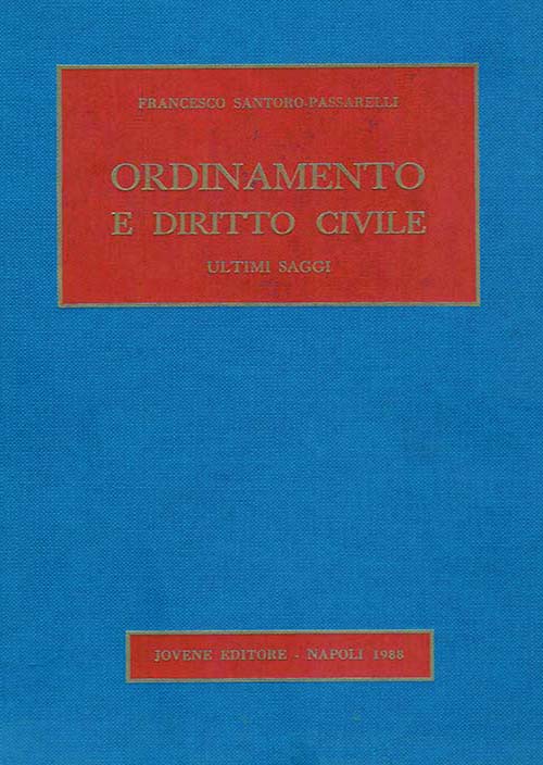 Ordinamento e diritto civile.