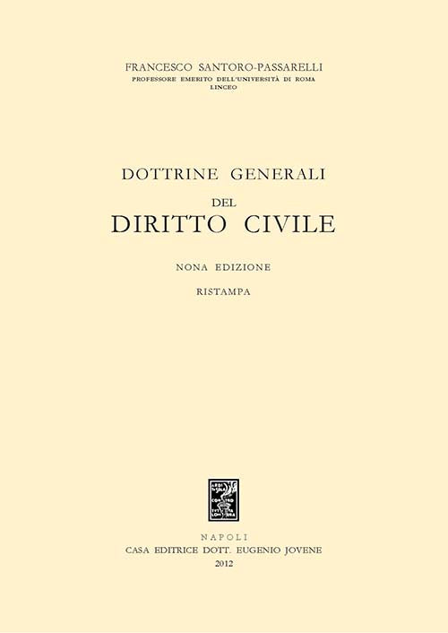 Dottrine generali del diritto civile.