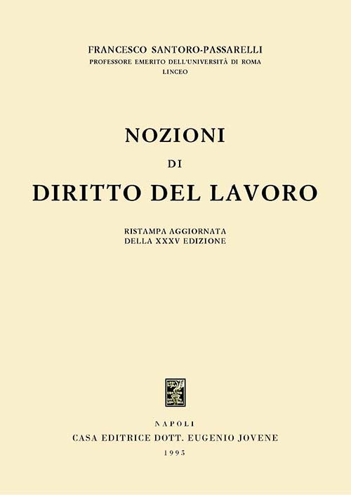 Nozioni di diritto del lavoro.