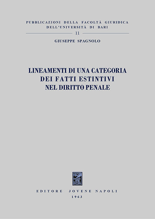 Lineamenti di una categoria dei fatti estintivi nel diritto penale.