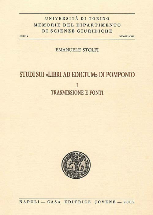 Studi sui «libri ad edictum» di Pomponio.