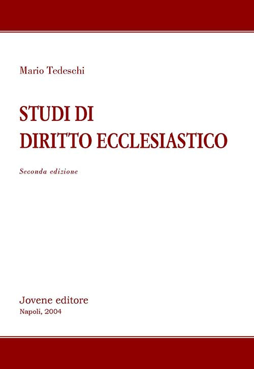Studi di diritto ecclesiastico.