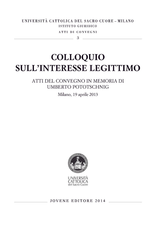 Colloquio sull’interesse legittimo.