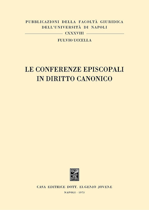 Le conferenze episcopali in diritto canonico.