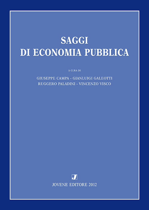 Saggi di economia pubblica.