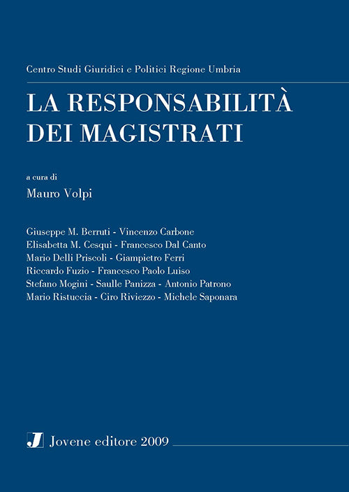 La responsabilità dei magistrati.